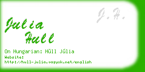 julia hull business card