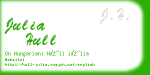 julia hull business card